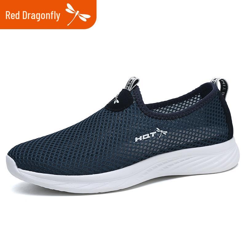 Red Dragonfly Men s Breathable Mesh Slip-on Casual Sports Shoes 43