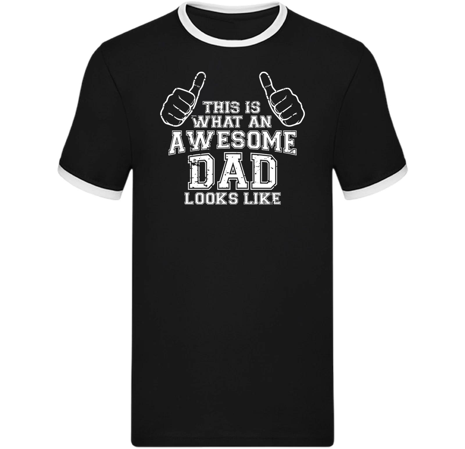 Awesome Dad Ringer T Shirt,Dad humor Ringer Shirt,Funny Father s Day Gift Tee S