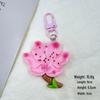 Peach Blossom Keychain: Cute Flower Pendant Backpack Accessory for Girlish Charm and Bestie Gifts