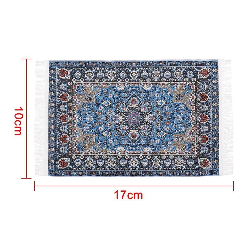 Floral Pattern Mat Mini House Decor Turkish Style Accessories Floor Coverings Dollhouse Carpet Miniature Weaving Rug