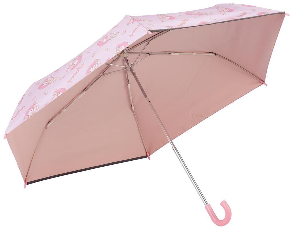 Skater Folding Ages Manual Includes Dedicated UV 6 Suitable for Sun and Includes Dedicated Storage Sanrio My Melody Big Children's Parasol, 50cm, 7-8,