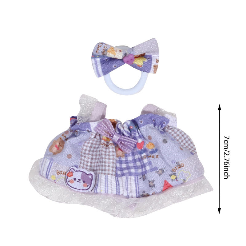 2025 New Labubu Clothes Outfit Accessories for Universal 17cm V2 V1 Plush Idol Doll's Clothing Leisure Trend Doll