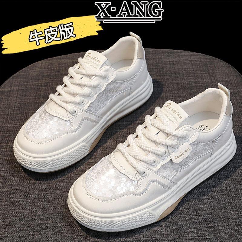 The First Layer of Cowhide Soft-soled Little White Shoes Women's Shoes Summer New Versatile Mesh Breathable Casual Sports Shoes