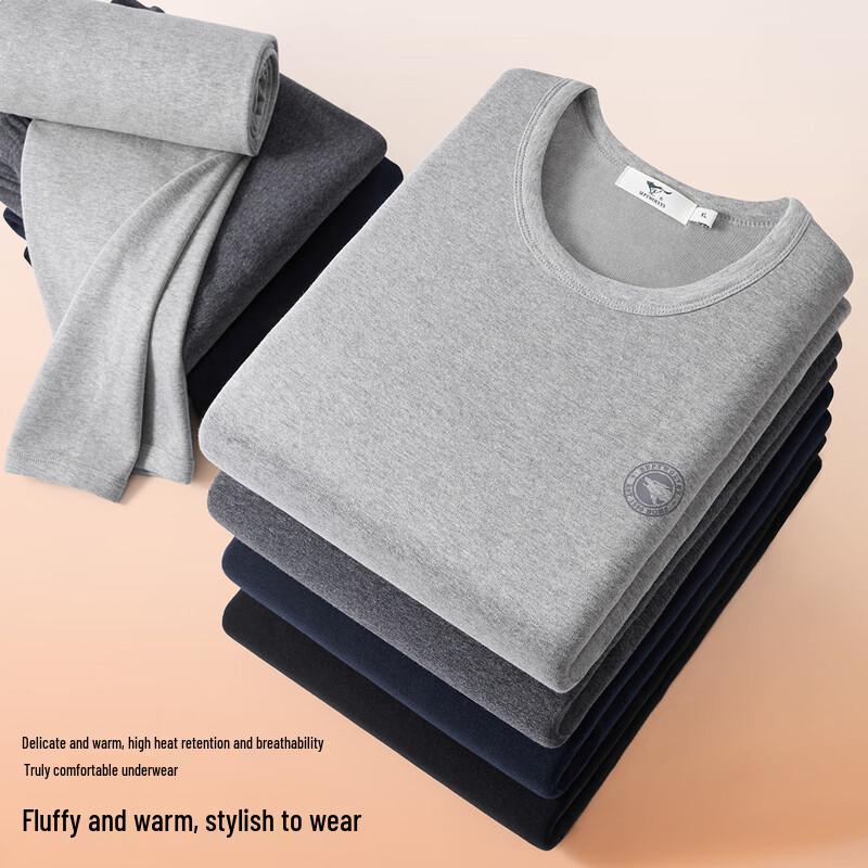 Septwolves Men's Fleece-Lined Thermal Underwear Set