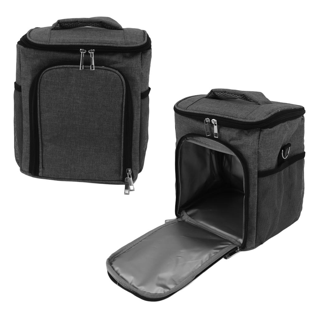 Insulated Lunch Bag Multifunctional Large Capacity Leakproof Durable Portable Cooler Bag for Outdoor Camping Grey Free