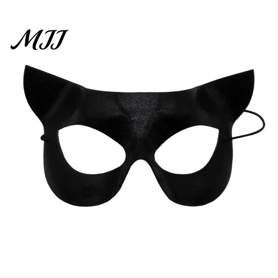 Festive Cat Costume Accessory Halloween Masque Half Face Lace Masquerade Funny Fox Animal Cosplay for Carnival Ball Party Accessories