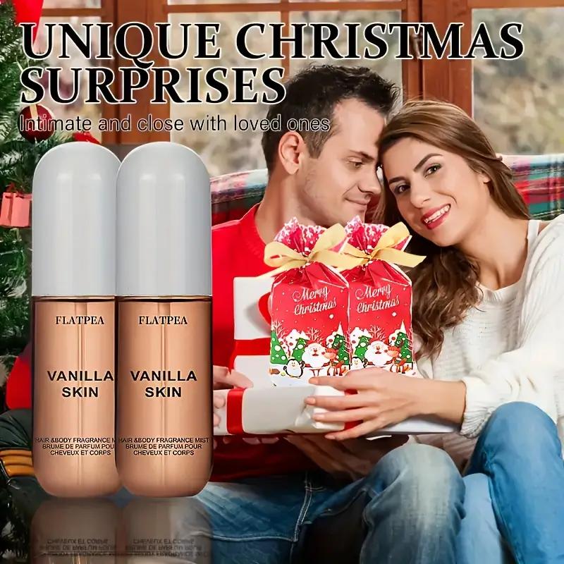 Parfum Vanille 50 ml, Brume Corporelle, Huile Essentielle de Vanille, Eau de Toilette Spray, Parfum Longue Durée pour Femme