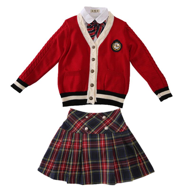 

Детская школьная форма: Вязаный кардиган и свитер для начальной и средней школы, подходит для весны, осени, зимы 120 cm