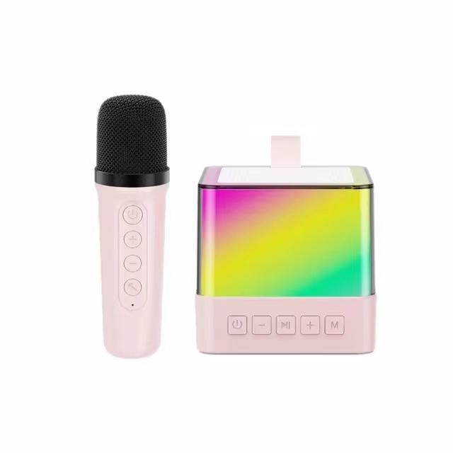 Karaoke Wireless Portable Bluetooth 5.3 Speaker With Microphone RGB Portable Music Player Karaoke Machine for Child Home Gift