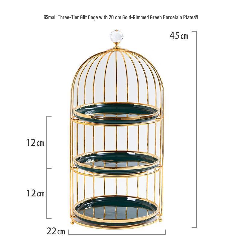 English Afternoon Tea 3-Tier Birdcage Dessert Stand