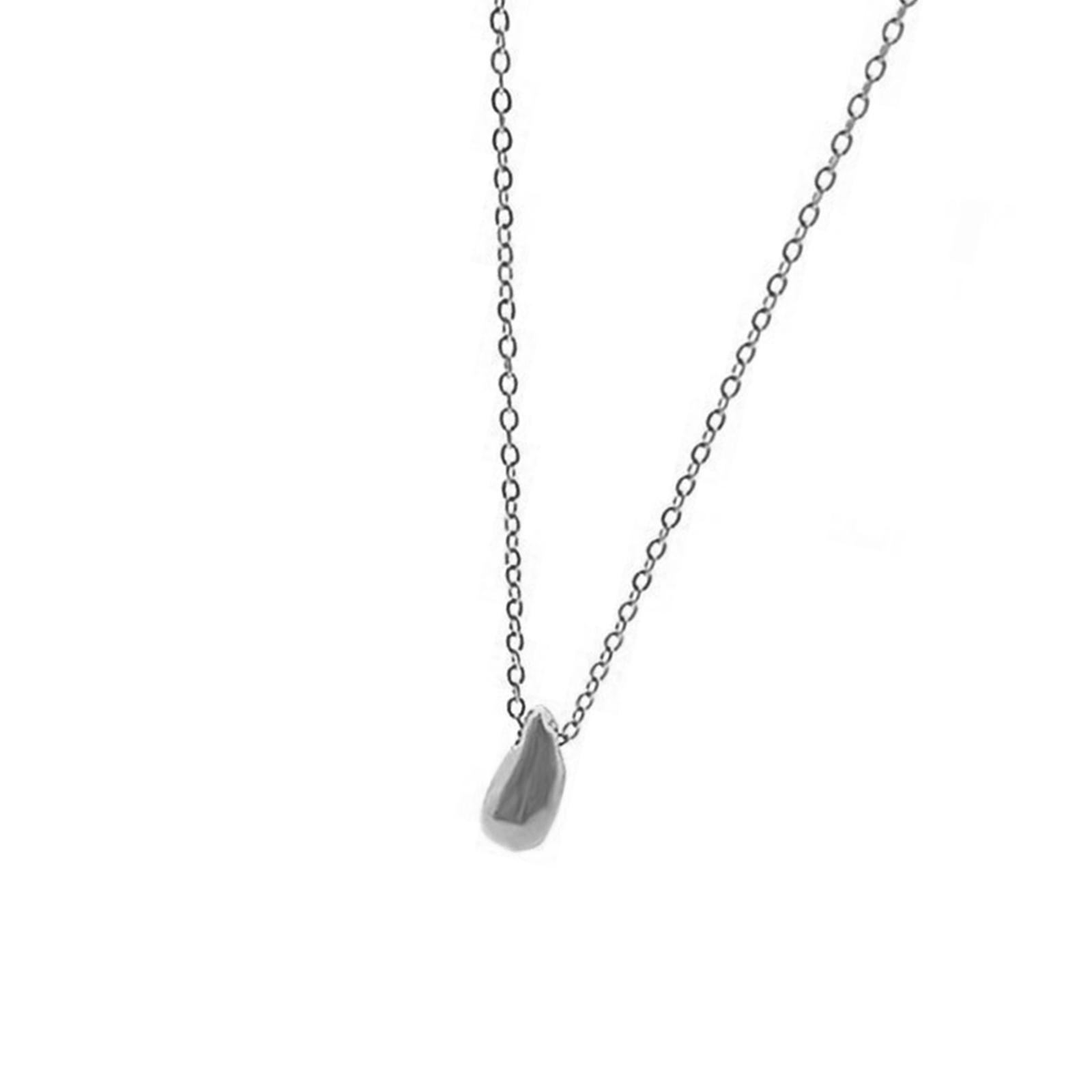 

Женское колье с позолоченным или посеребренным кулоном в виде капли воды, ювелирное украшение, подарок для девушек и женщин, длина цепочки 40+5 см серебряный