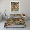 Japanese Landscape Three-Piece Set Decor Soft Comfortable Duvet Cover Bedding Set Included 1*Duvet Cover & 2*Pillowcases,Gift