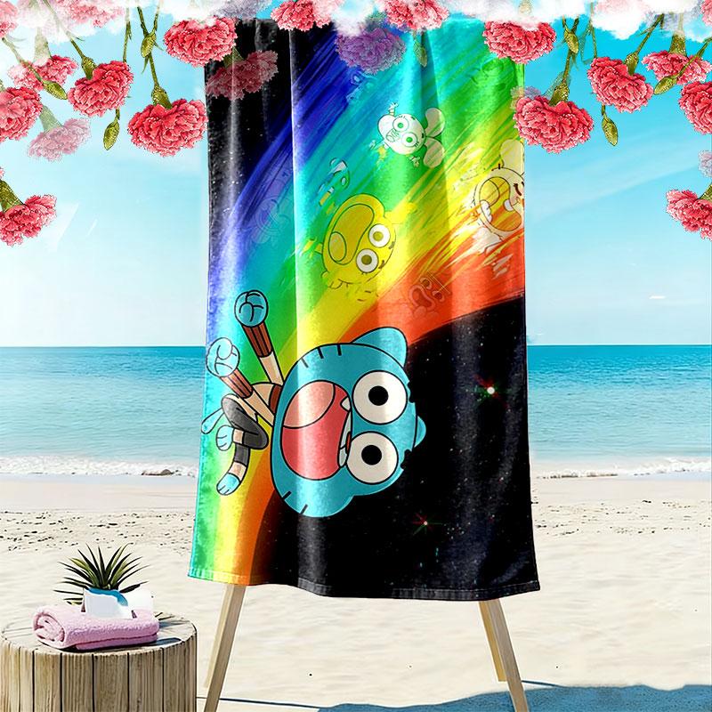 TAWOG Poster Print Beach Towel, Large Soft Quick Dry Towel for Beach Camping Swimming