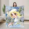 Candy Candy Kawaii Cartoon Decken Anime Flanell Lustige Warme Überwurfdecke für Zuhause Restaurant Textil Dekoration