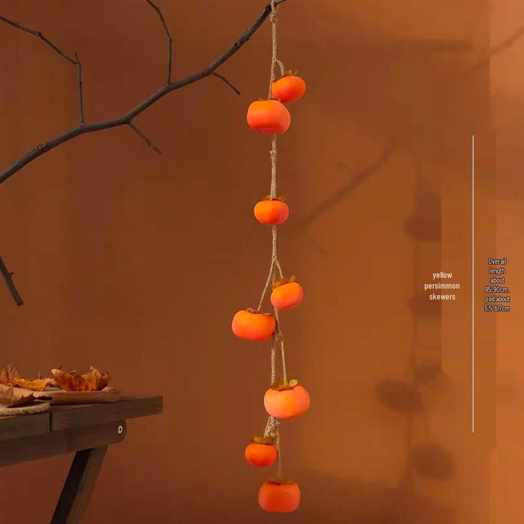 Autumn Harvest Orange Yarn Curtain for Kindergarten Nature Corner Decoration