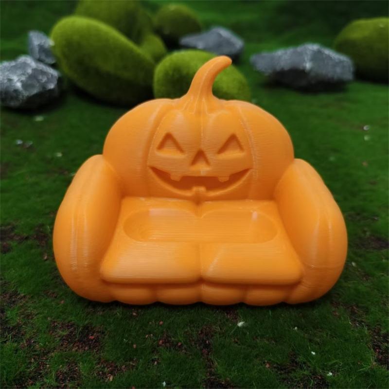 Home Accent Mini Sofa Holder with Seat Tray for Jewelry and Key, Halloween 3D Printed Decorative Tray for Desk Shelf