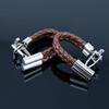 Braided Leather Rope Men's Cufflinks - Simple French Style, High-Quality, Limited Stock