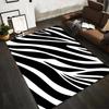 Black and White Zebra Striped Carpet for Living Room, Modern Design Rug Suitable for Use As an Anti-slip for Living Room Bedroom Sofas
