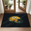 Green Bay Packers Design Crystal Velvet Rug Soft Decorative Mat for Bedroom Entrance