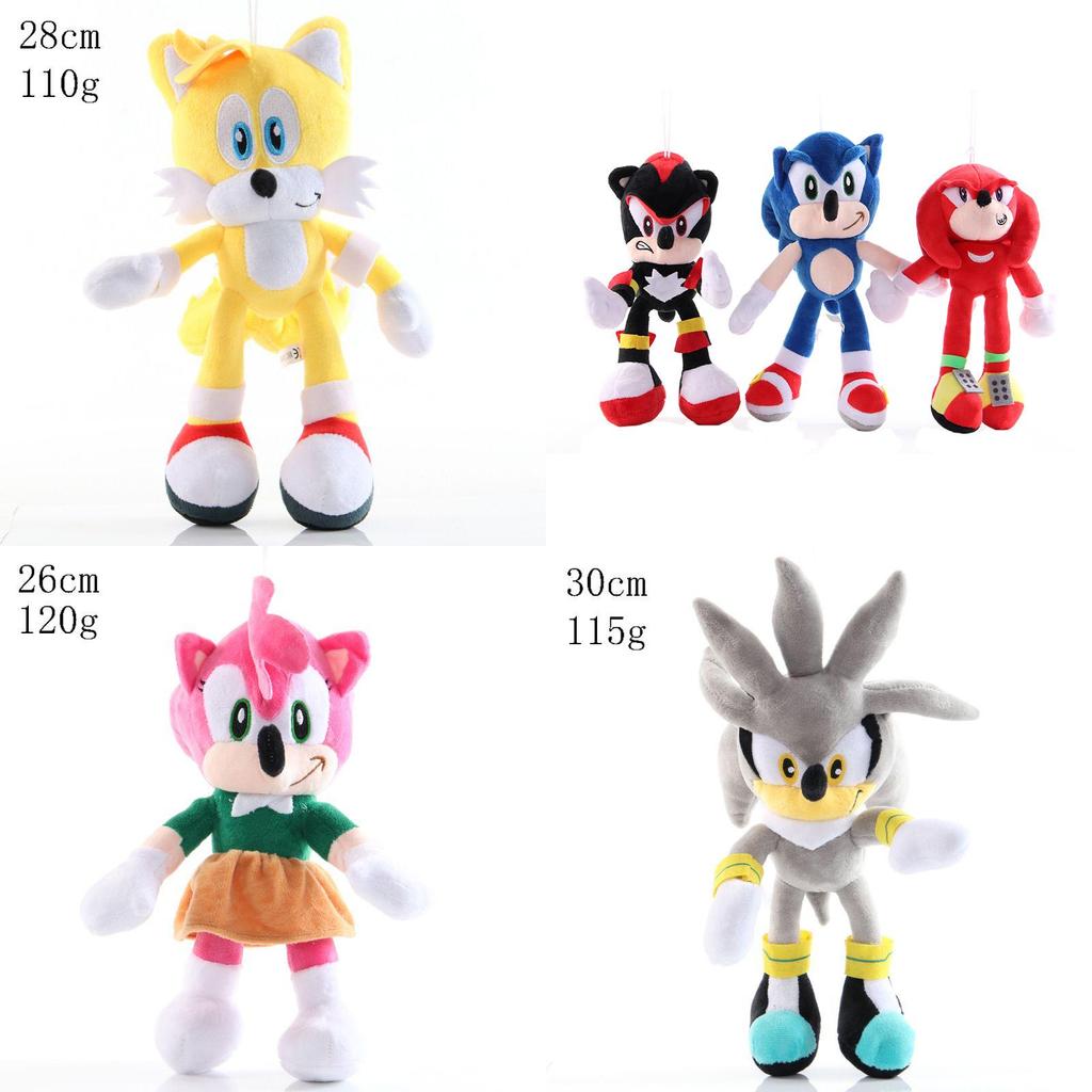 Adorable 28cm Sonic The Hedgehog Shadow Amy Rose Knuckle Tail Plush Toy For All Ages
