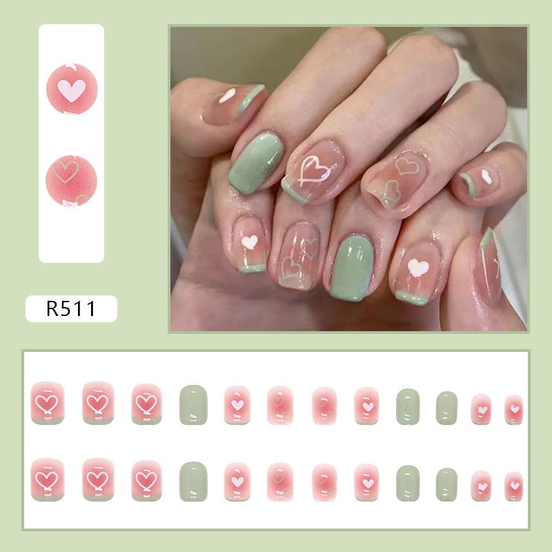 24-Piece Pink & Fresh Wearable Nail Art Tips