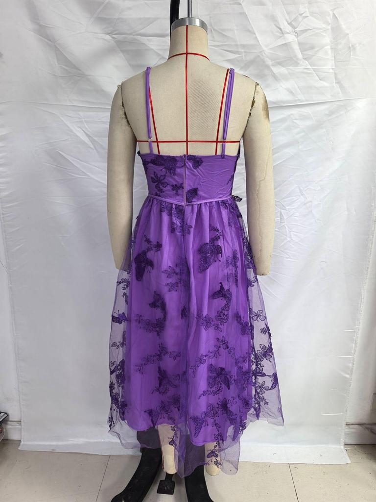 Vestido de Novia Europeo y Americano sin Mangas de Tul con Abertura Alta para Fiestas Nupciales en la Playa