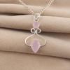 Rose Chalcedony Gemstone 925 Sterling Silver Handcrafted Jewelry Pendant 1.60" For Gift PP-13-15