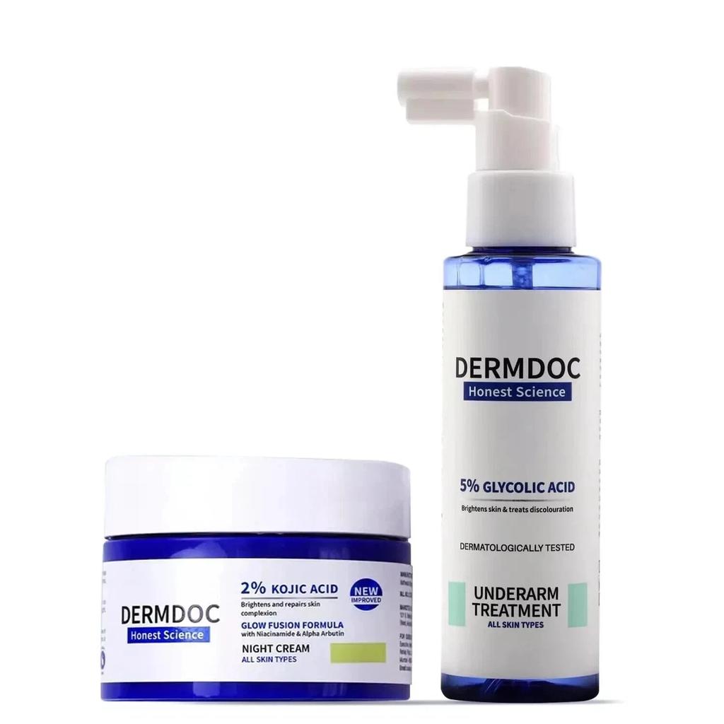 Combo DermDoc Brighten Up – Spray 100ml + Crema Notte Acida 50g