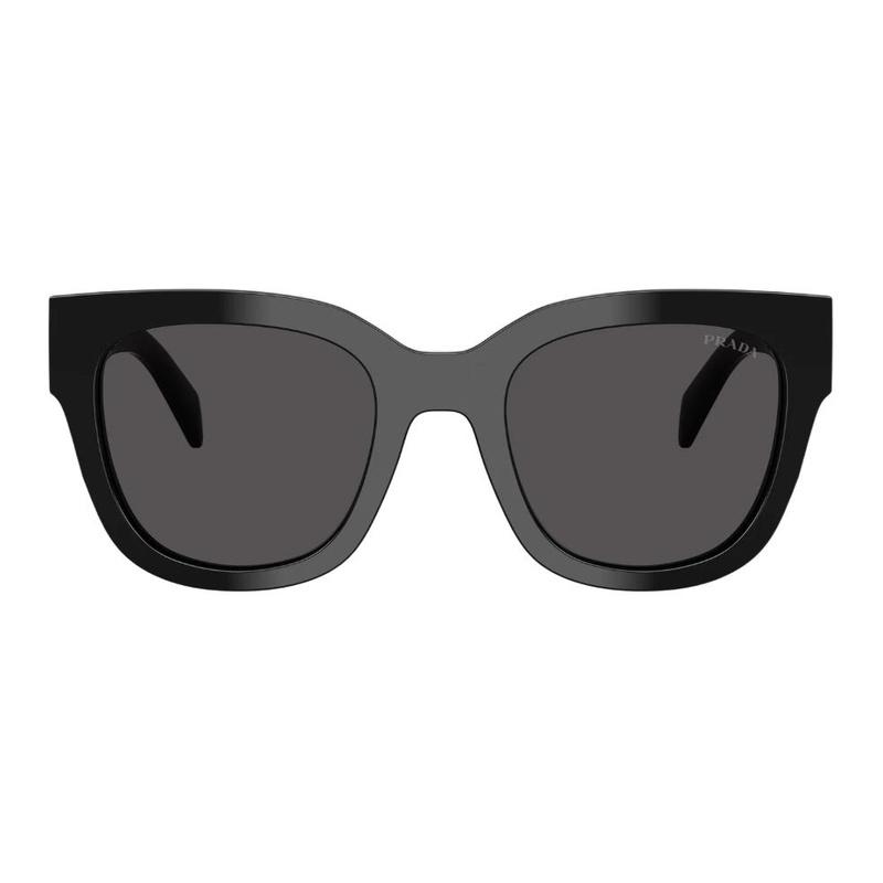 Prada Brand Logo Acetate Square Sunglasses Women's Black Black 52 basic packaging-glasses case + packaging box