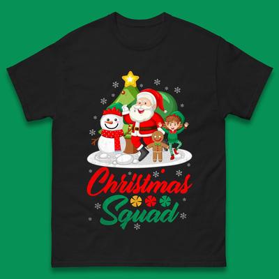 Christmas Squad Mens T Shirt Womens Tops Tees Christmas Santa Claus Snowman Elf Gingerbread Top