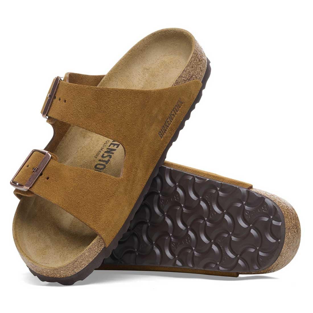 

Birkenstock Arizona Regular Comfort Замша и EU40 1027082 Сандалии, Кожа, Коричневый, Унисекс, Норка, (26,0 см),