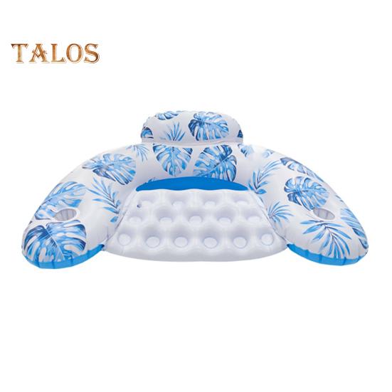 

Надувной бассейн для взрослых, плавающий шезлонг из ПВХ для бассейна с подстаканником, летний пляжный шезлонг для вечеринок и водных развлечений A