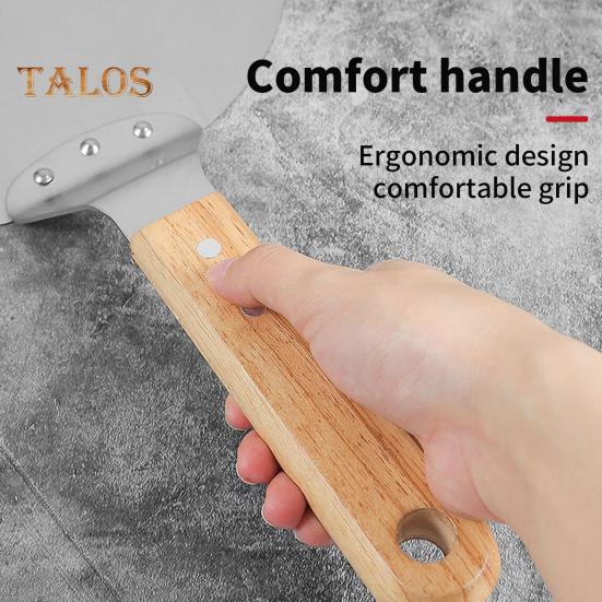 Lopatka na pizzu z nerezové oceli Velká kulatá lopatka Kuchyňská trouba Špachtle na pizzu Široký povrch Bezpečné nástroje na pečení pro domácí restaurační pekárnu