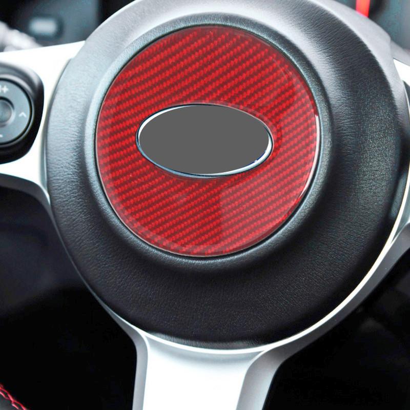 Carbon Fiber Car Steering Wheel Decorative Cover Trim Strips Decal Sticker For Subaru BRZ For Toyota 86 Car Interior