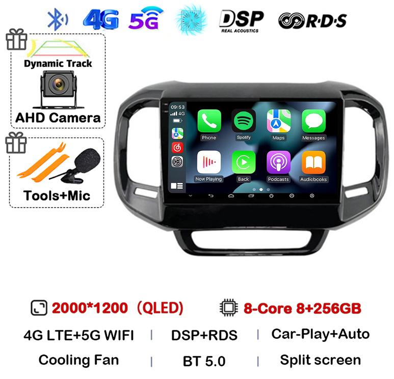 Android 14 Carplay Car Radio For FIAT Toro 2017 2018 2019 2020 2021 Auto Multimedia Video Player GPS Stereo 4G WIFI 360 Camera