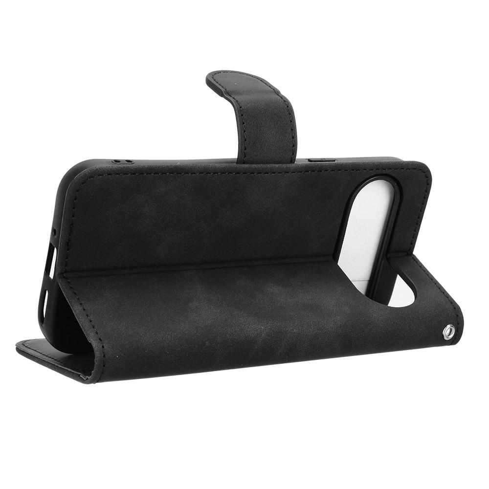 For Google Pixel 9 Pro/Pixel 9 Wallet Case Skin-Touch Texture Flip Leather Phone Cover