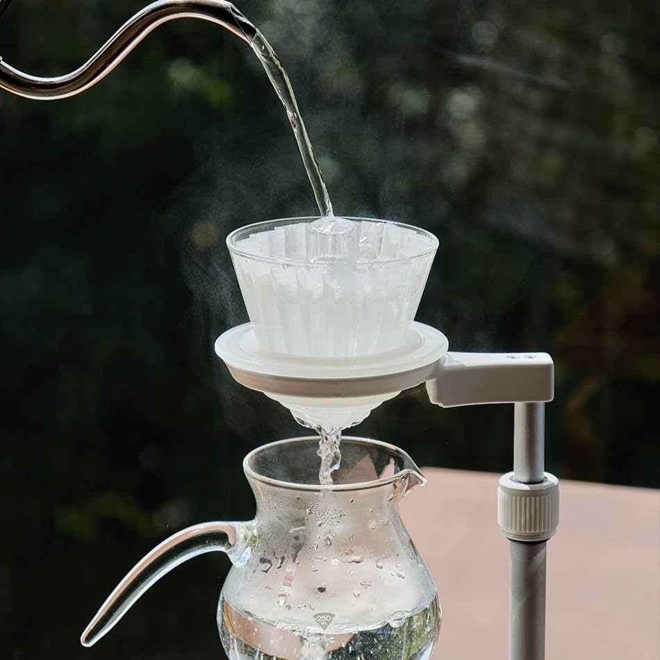 BERGBUCH Flat Bottom Rinse Assist Tool "1021" for Wave Dripper, Coffee Filter Paper Made with High-Performance Tritan Resin, Flat Bottom Wave Filter