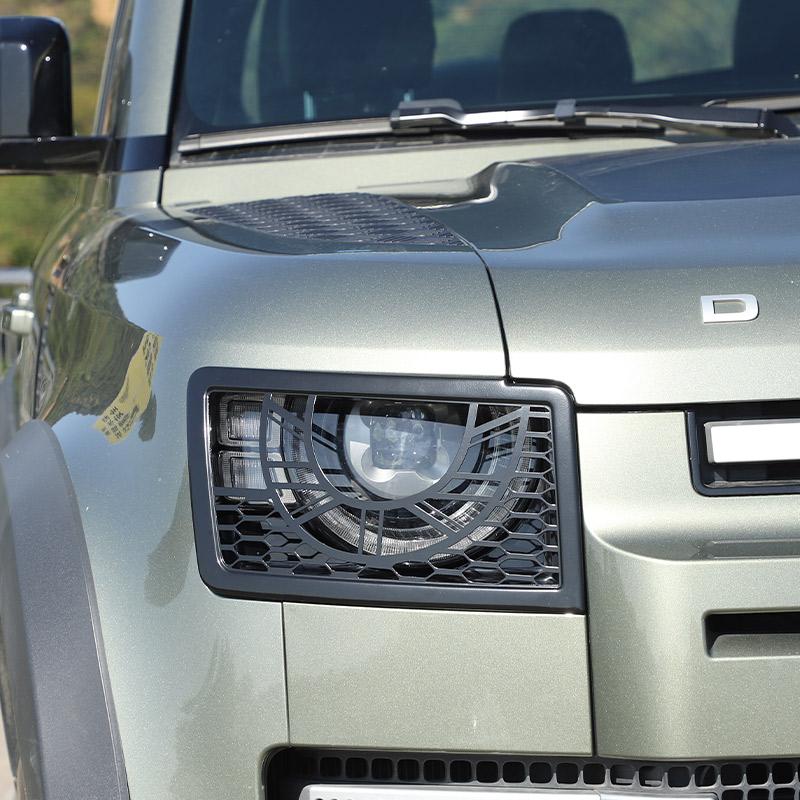 Stainless Steel Car Headlight Lampshade Protection Net Cover For Land Rover Defender 90 110 2020-25 Accessories Car Modification