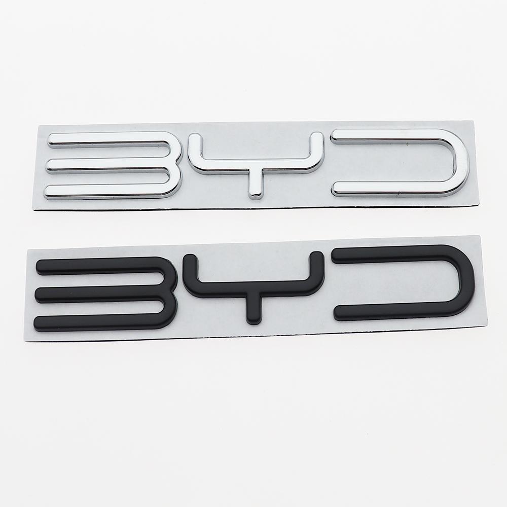 1PC 3D Metal BYD Car Letter Logo Badge Tail Decoration Sticker Rear Trunk Emblem Styling Auto Accessories