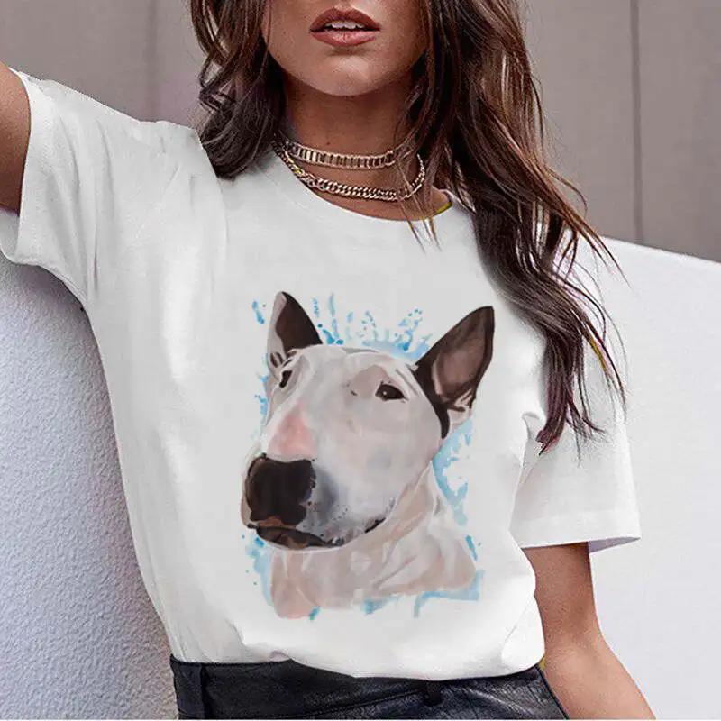 

Hot Sale Bull Terrier Rottweiler Kawaii Printed TShirt Women Beagle Cute Whippet Funny Dog Tshirt Collie Malinois Women Clothes 4XL