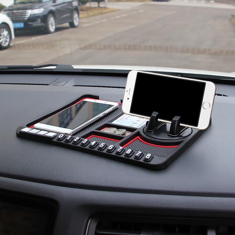 Anti-Slip Multi-Function Car Dashboard Phone Holder with Parking Sign