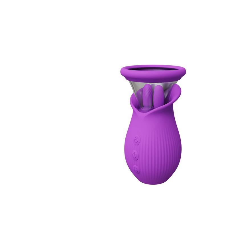 New Romantic Flower Yin Emperor Nipple Teaser for Women's Tongue Adding Absorption and Vibration for Masturbation Adult Products
