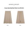 Korean High Waist Plaid A-Line Midi Skirt - Plus Size, Flaw-Slimming Women's Fall Fashion (66070)