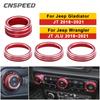 Car Headlight Air Conditioning Switch Knob Decoration Cove Center Console Button Trim For Jeep Wrangler Accessories JL JLU
