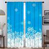 Tende da Cucina Oscuranti per Tenda da Soggiorno per Stanza 2 Pannelli Fiocco di Neve Decorazione Halloween per Interni Casa