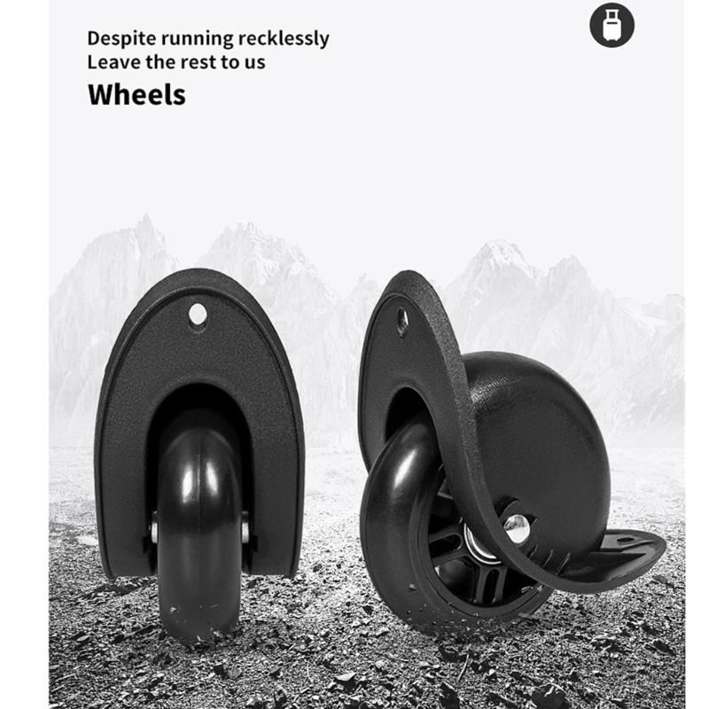 1 Pair Replacement Suitcase Wheels Practical Luggages Wheels Travel Luggages Wheels PVC Spare Castor for School Commutes