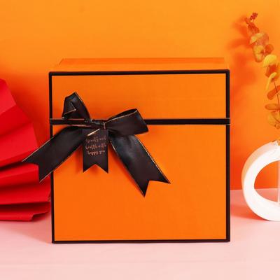Boîte cadeau à nœud Hermès orange cadeau souvenir cadeau boîte d'emballage précieuse Saint-Valentin boîte cadeau sous-vêtements