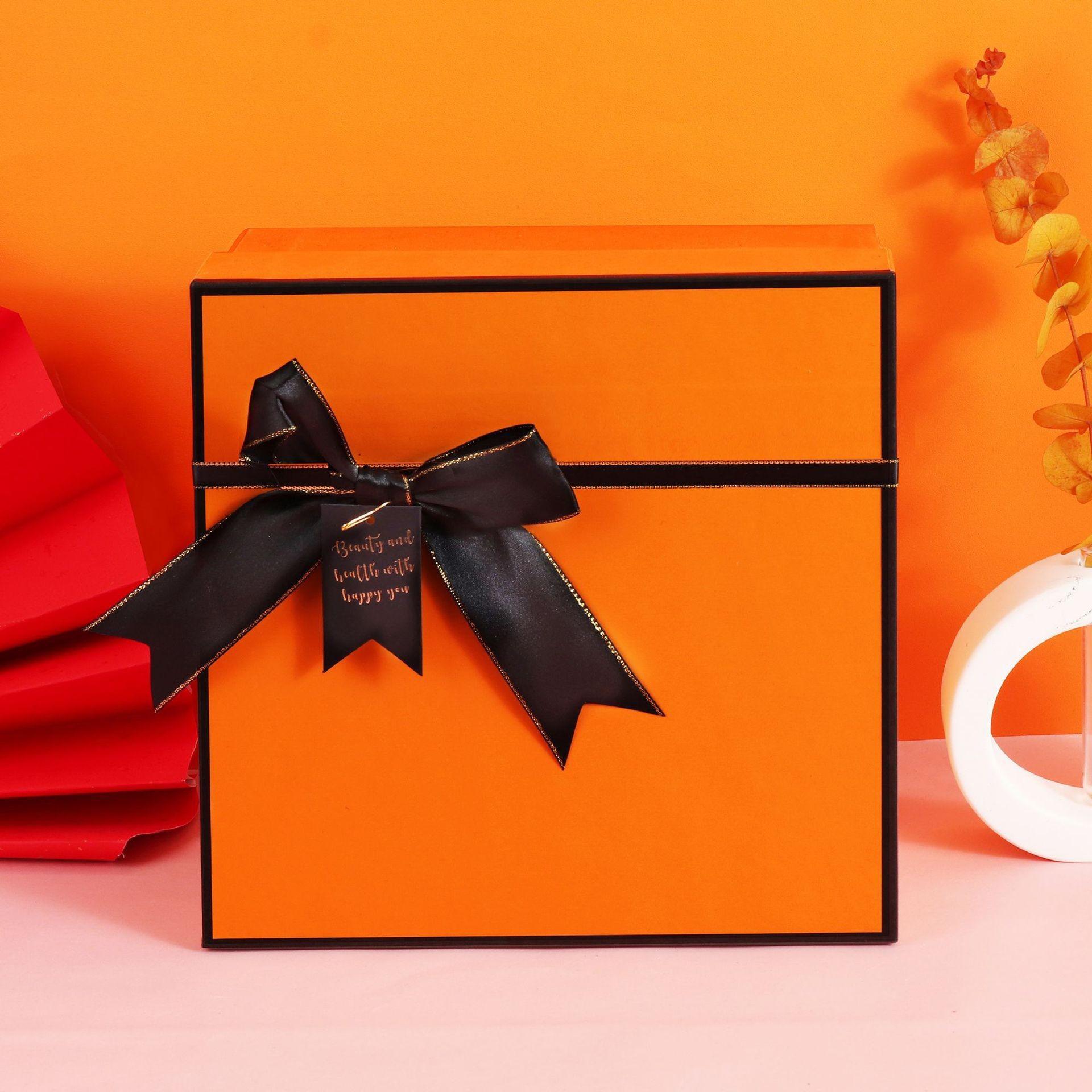 

Подарочная коробка с бантом Hermès оранжевая сувенирный подарок подарок драгоценная упаковочная коробка ко Дню святого Валентина подарочная коробка для нижнего белья оранжевый