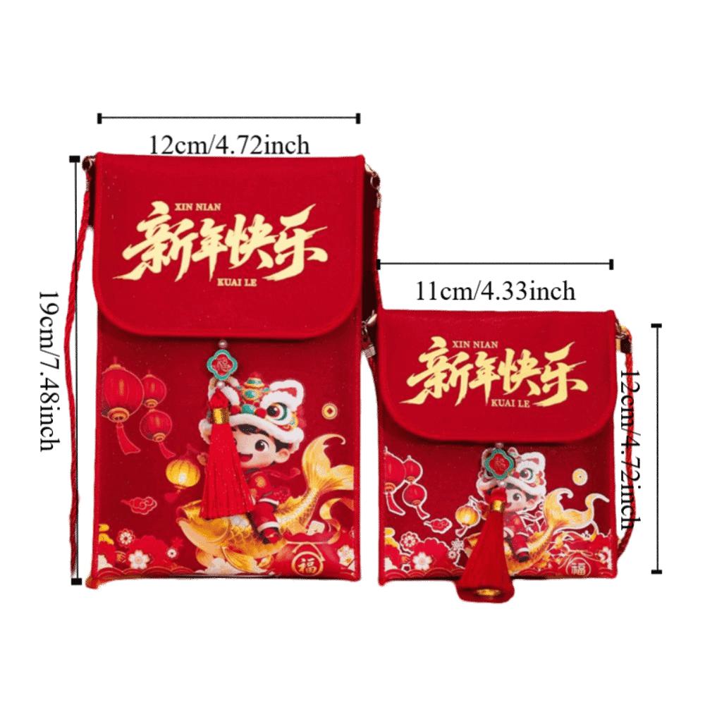 Traditionelle Kinder Geldbörse Gott des Reichtums Rote Tasche Frühlingsfest Zubehör