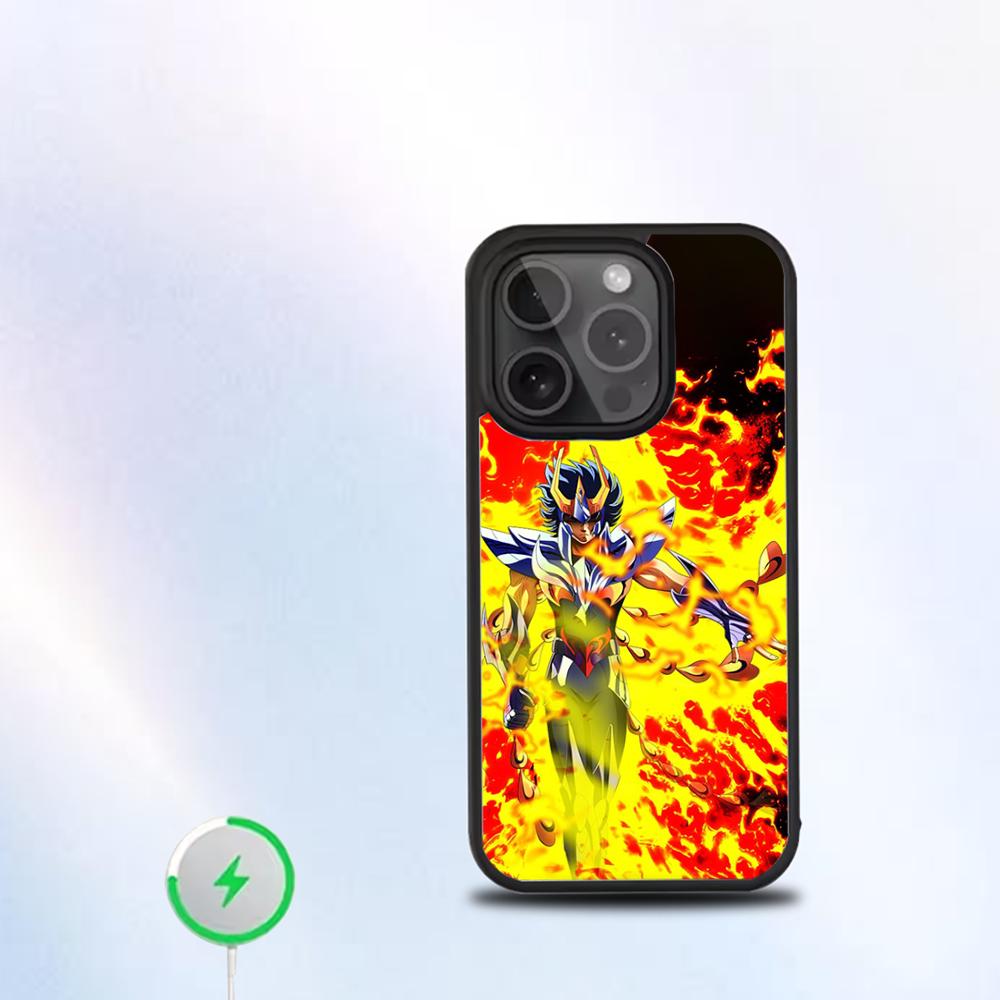 

S-Saint Seiya Knights Zodiac Phone Case For IPhone 16 15 14 13 12 11 Pro Mini Max Soft Magnetic Cover iPhone16promax